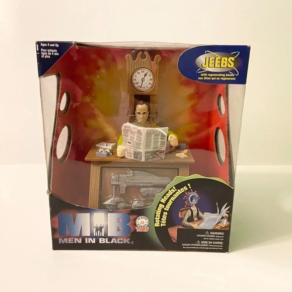 Vintage 1997 Men In Black MIB Jeebs Rotating  Head Action Figure Desk Galoob - Picture 16 of 16